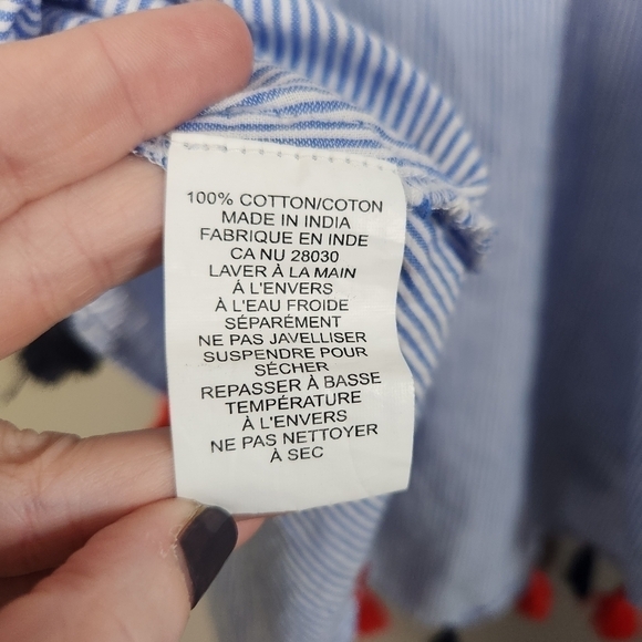 Papermoon Lightweight Cotton Summer Tank Tassle Accents Large - Picture 8 of 10